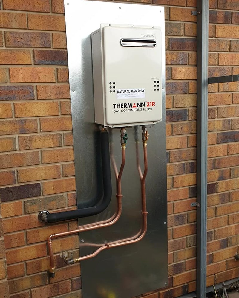 Continuous Flow Gas Install — Solder On Plumbing & Gas